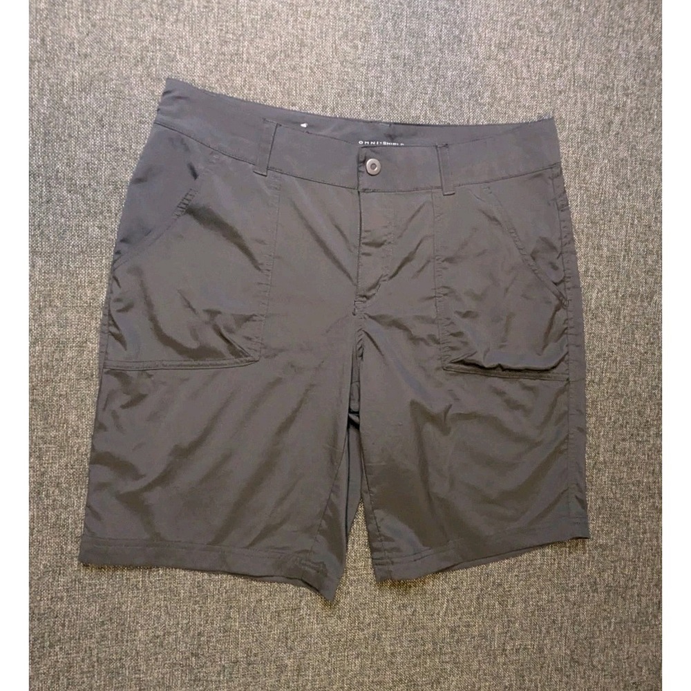 Columbia Omni-Shield Shorts Black Hiking Outdoor Trail Stretch Women's Size 12